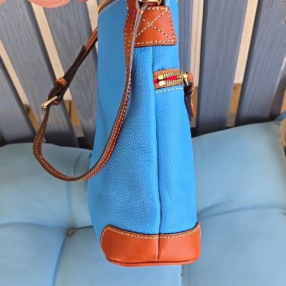 Dooney & Bourke Sky Blue and Tan Shoulder Bag. Offers Welcome! - Picture 4 of 10